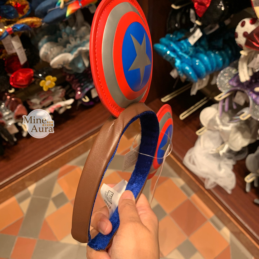 美國隊長 Captain America 盾牌圖案 造型 髮圈 髮箍 漫威 Marvel -香港迪士尼樂園
