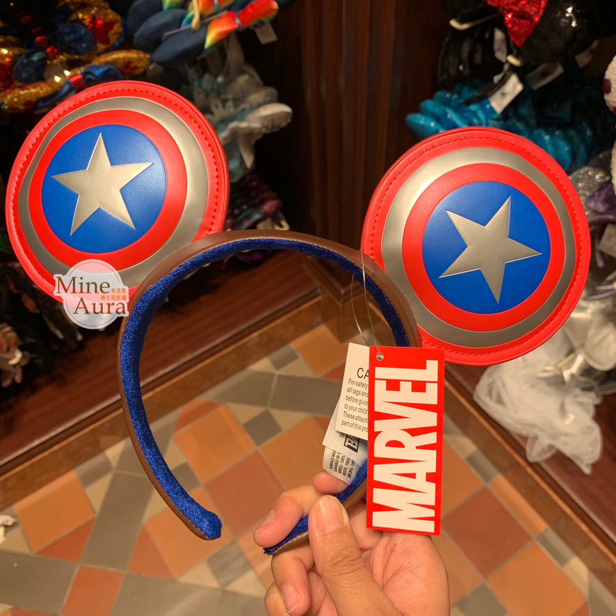 美國隊長 Captain America 盾牌圖案 造型 髮圈 髮箍 漫威 Marvel -香港迪士尼樂園