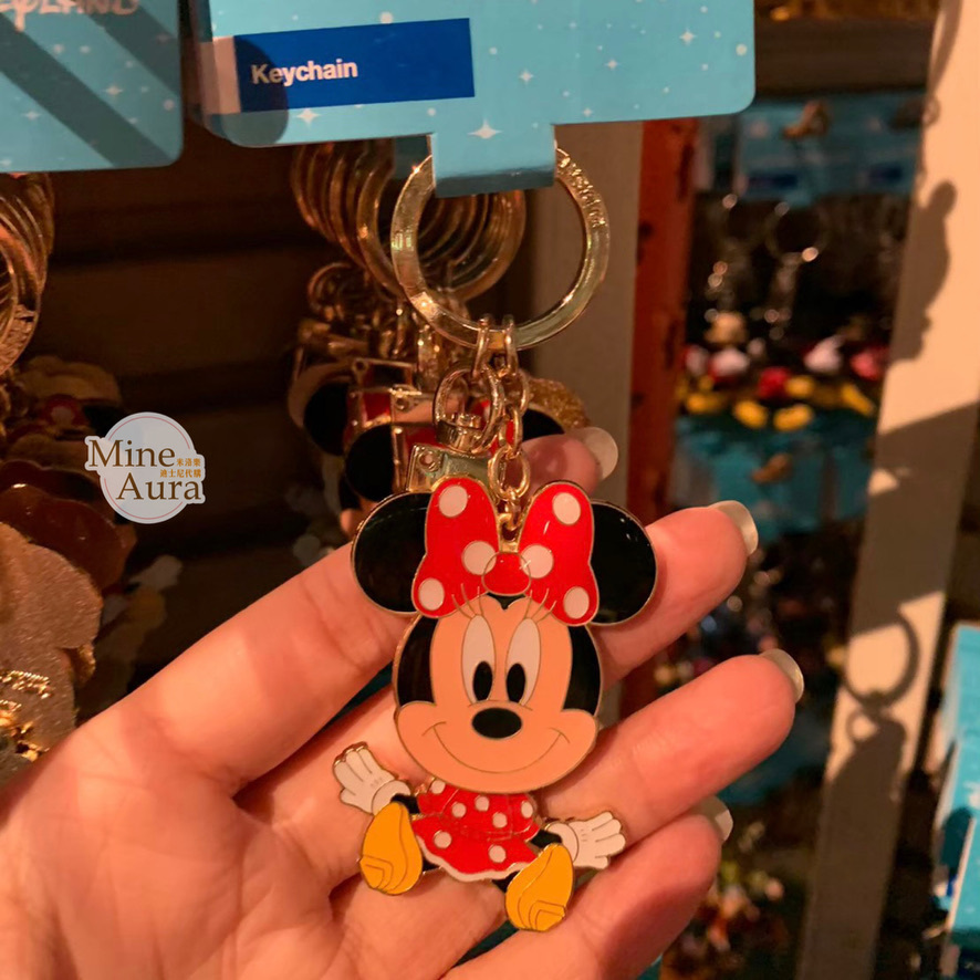 米妮 Minnie 搖擺設計 鑰匙圈 吊飾 -香港迪士尼樂園