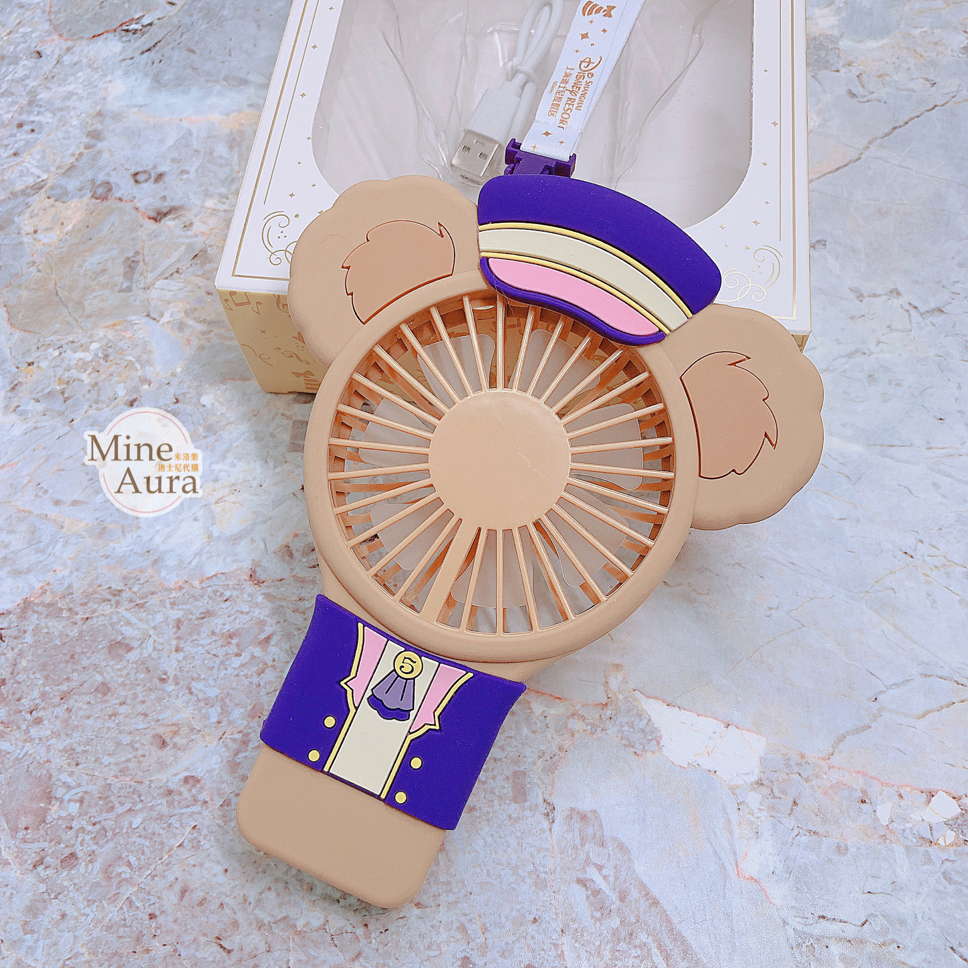 (特價現貨) 達菲 Duffy 可充電造型風扇 掛脖 隨身 風扇 -上海迪士尼樂園