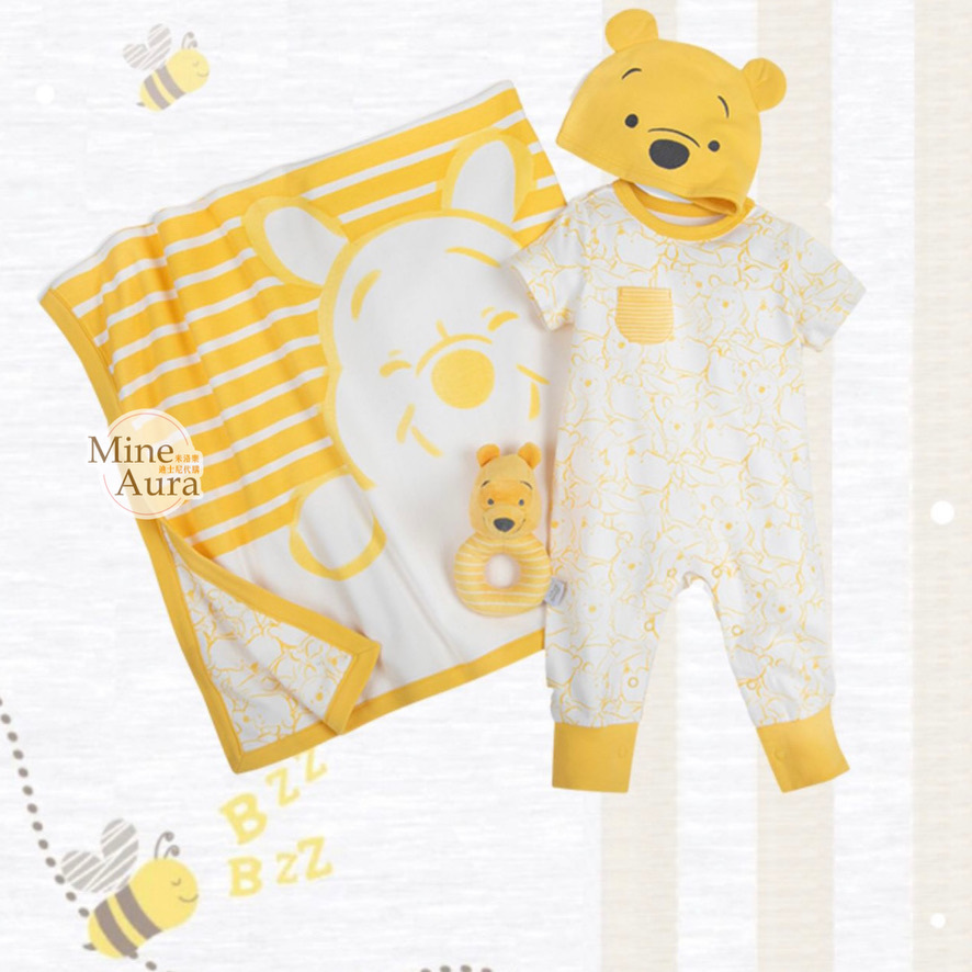 小熊維尼 Winnie the Pooh 嬰兒 包屁衣 禮盒組 彌月禮 -香港迪士尼樂園