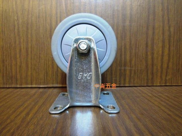 ＊中崙五金【附發票】DAB 高級儀器輪 3"平面(固定/活動/煞車輪) 手推車輪子(中管)底座加厚更耐重 耐磨無噪音
