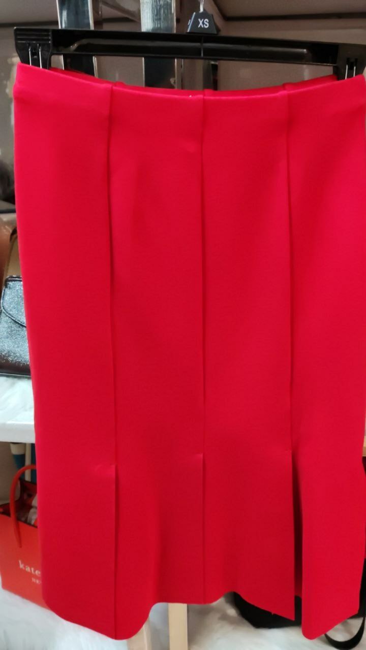 [S] DKNY DONNA KARAN CAR WASH SKIRT,RED, D1AN8S93 [FINAL SALE] (SD261)