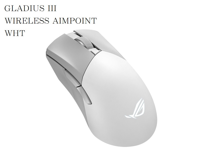 【送鼠墊】米特3C數位–ASUS 華碩 ROG Gladius III Wireless AimPoint 白/電競光學滑鼠/90MP02Y0-BMUA11
