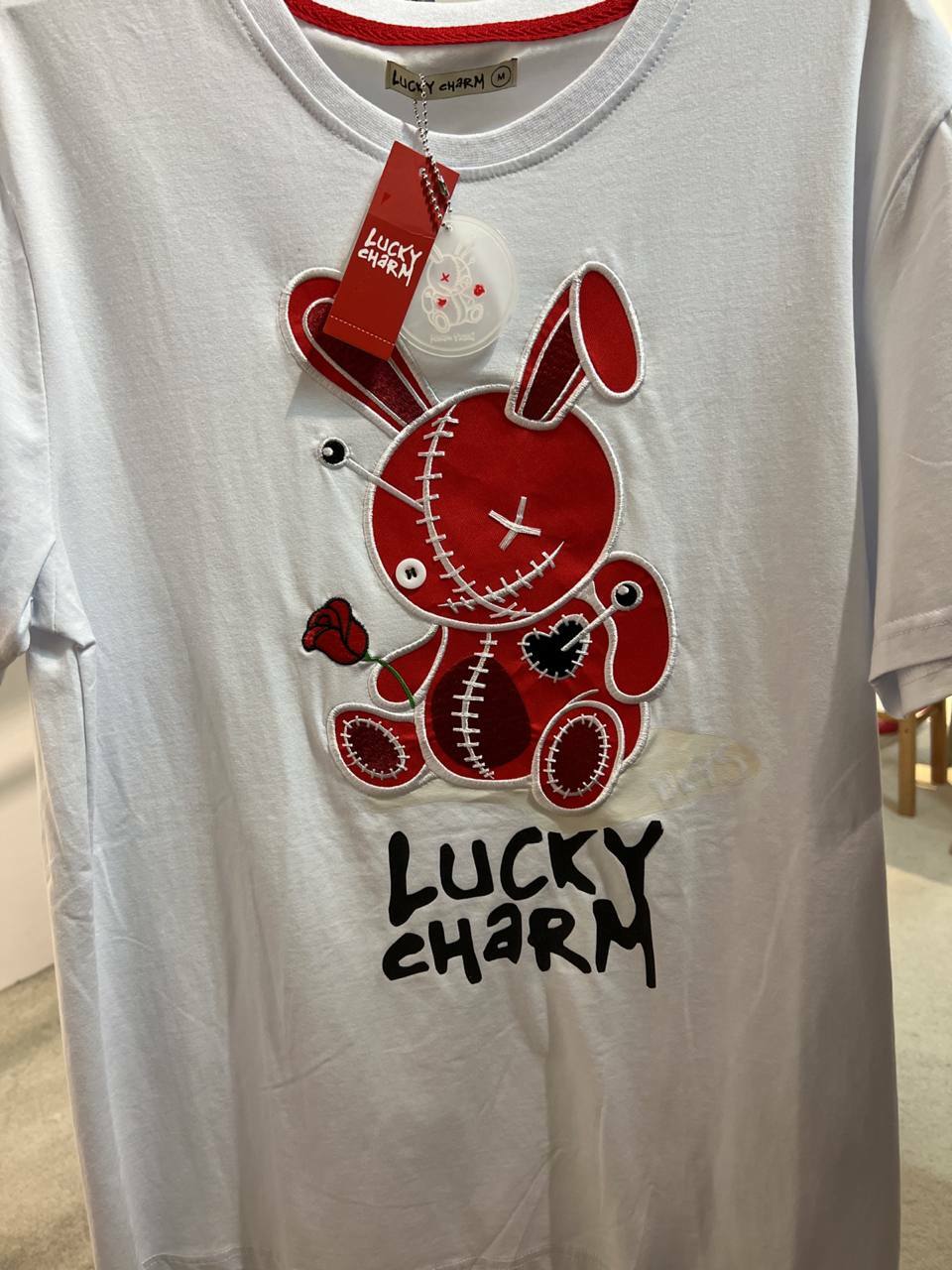 [S] LUCKY CHARM BKYS TSHIRT,WHITE/RED, T934-WHITE/RED [FINAL SALE] (SLCM18)