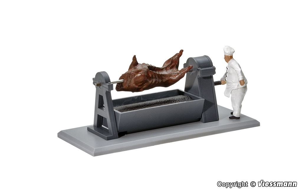 Viessmann 1552 HO Grill with rotating bullock and glowing embers