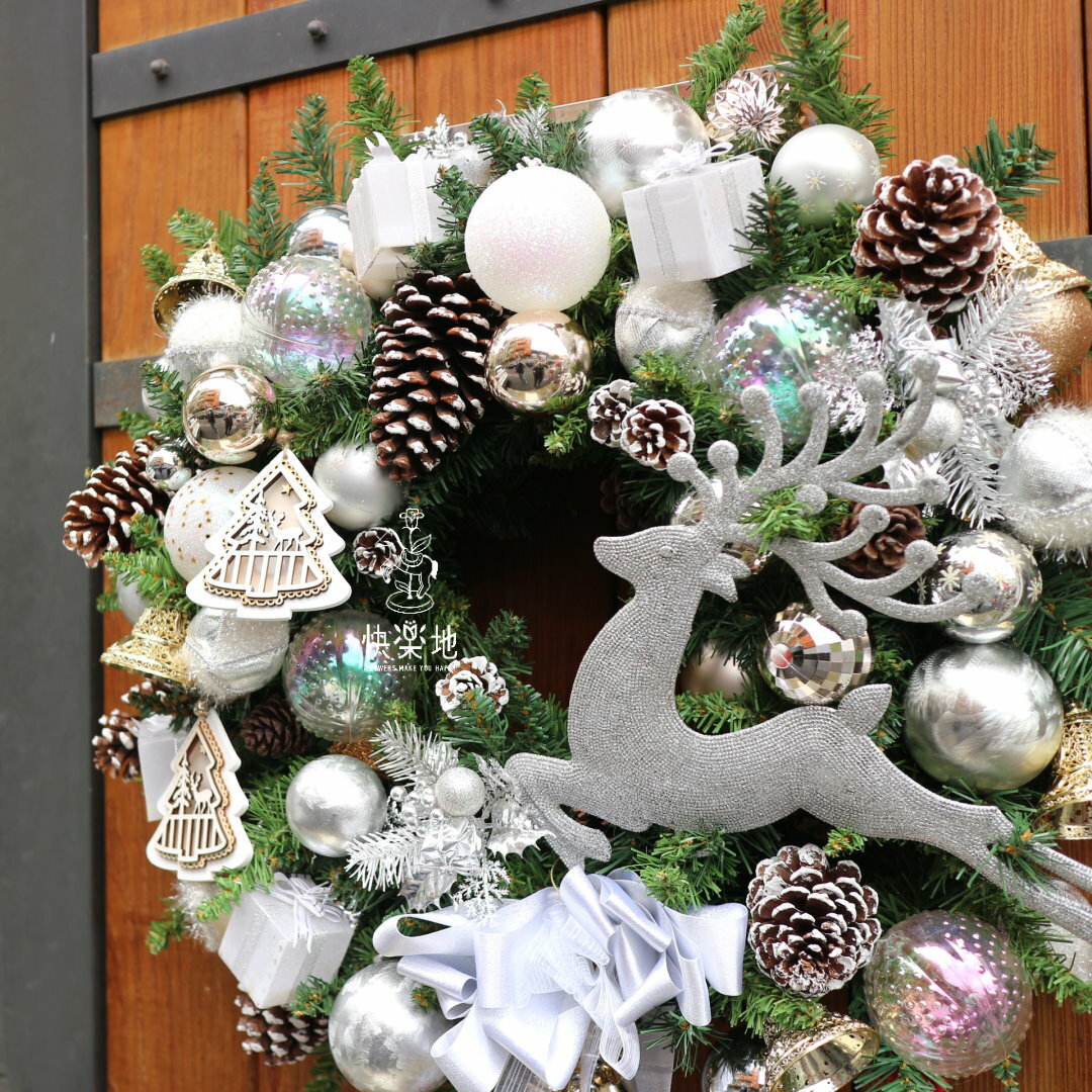 晶瑩雪松 I 聖誕花圈(仿真松針葉)  XM220580