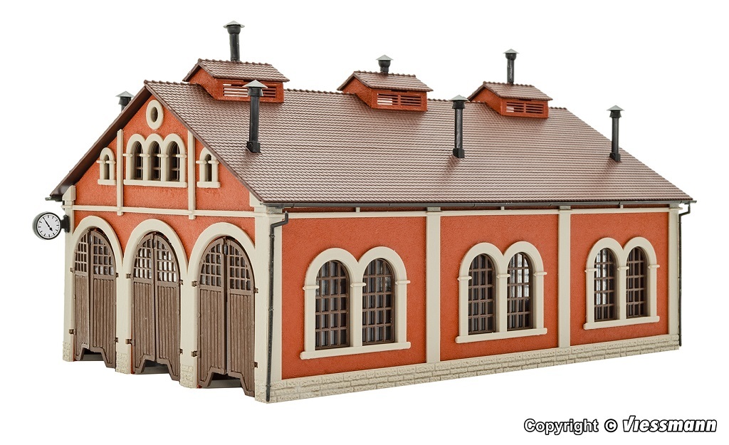 Vollmer 47609 N scale, Loco shed, three track