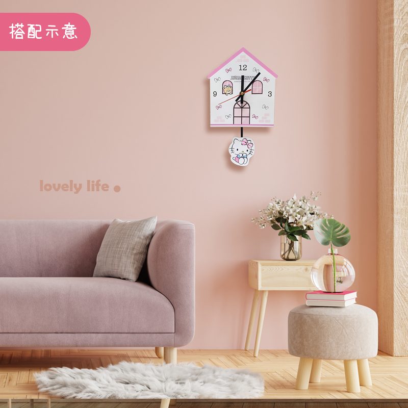 三麗鷗房屋搖擺掛鐘-HELLO KITTY