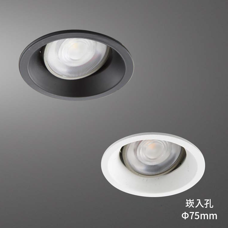 LED 12W/7.5cm高演色基礎投射聚光崁燈(黃光/陽光/白光)(白/黑 