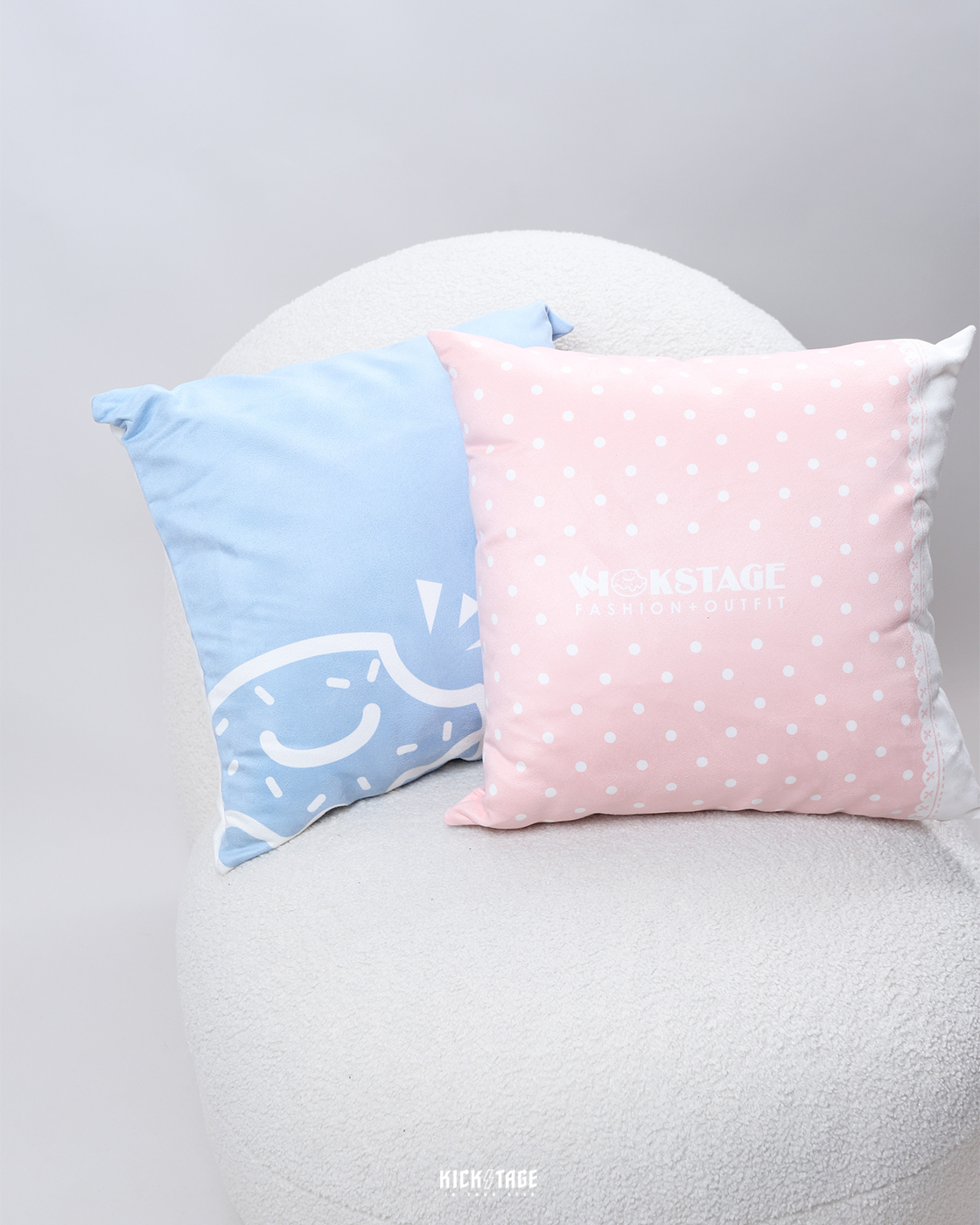 *特價商品無退換*KICKSTAGE ISSUE PILLOW PANTONE 抱枕 枕頭 馬卡龍 點點 蕾絲 麂皮 甜甜圈 藍色【KS025】粉色【KS026】25SALE