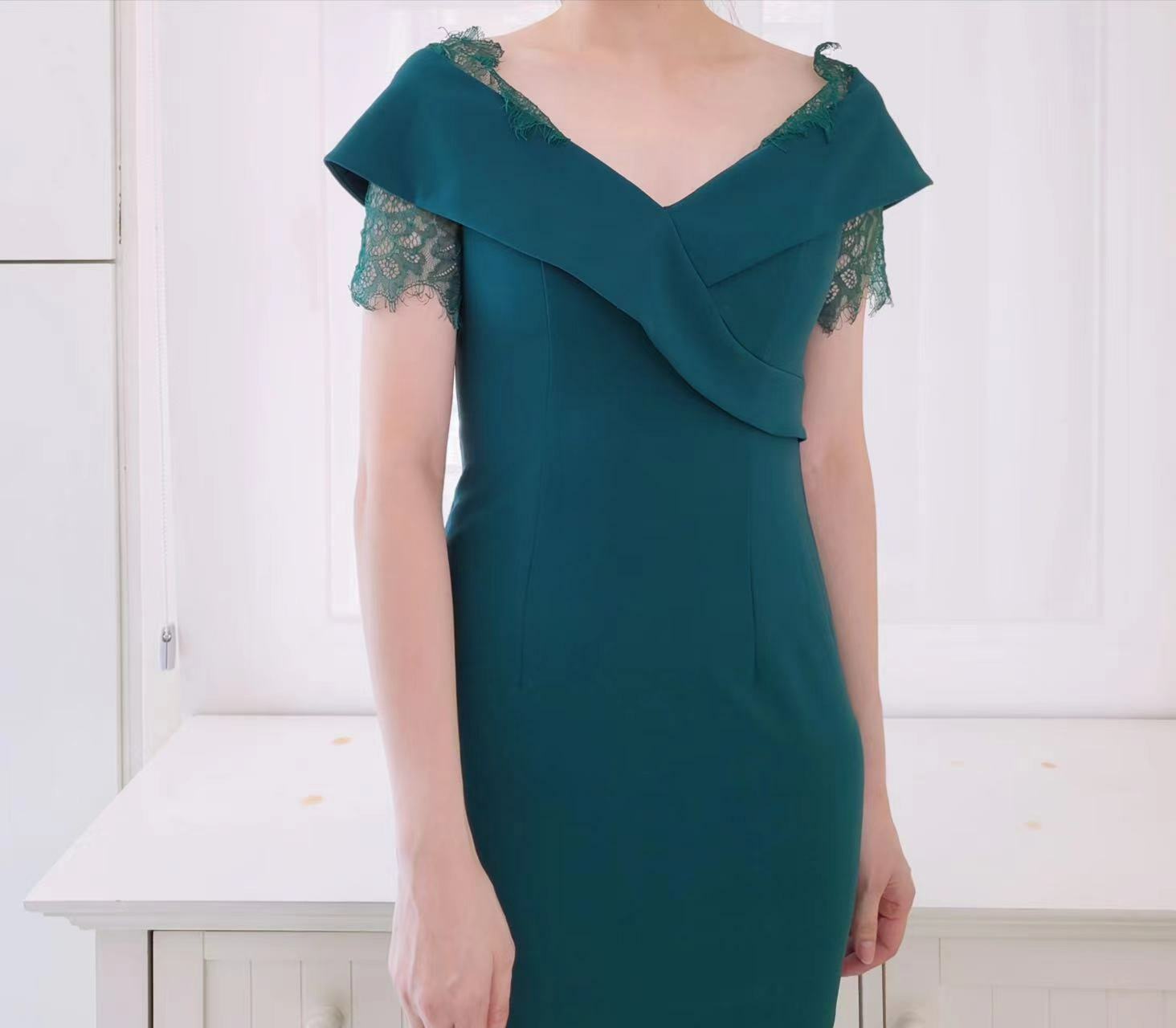 CROSS OFF SHOULDER PENCIL DRESS