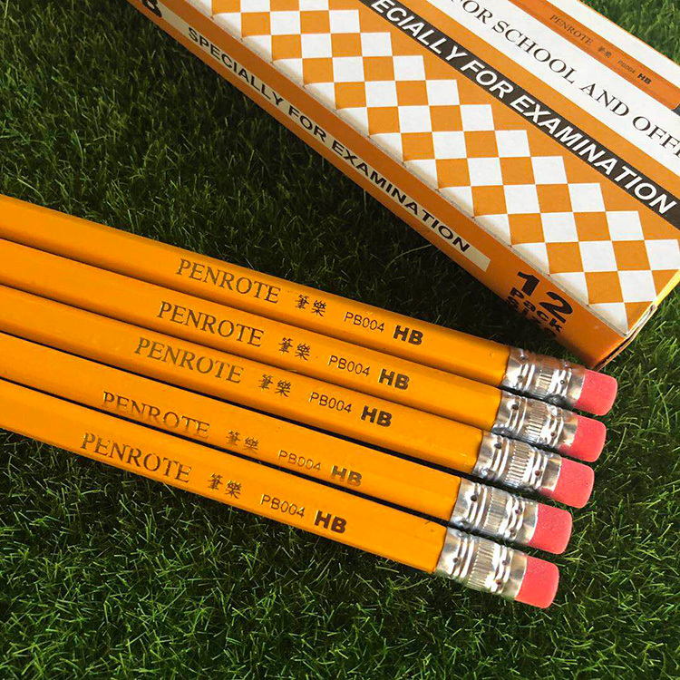 【PENROTE筆樂】黃桿事務木頭鉛筆 12入/盒