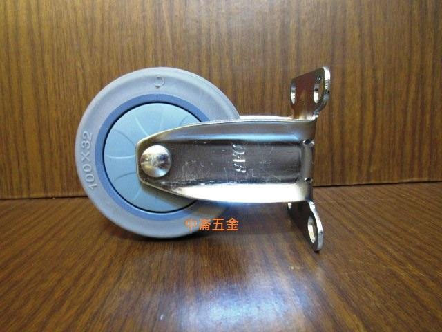 ＊中崙五金【附發票】DAB 高級儀器輪 4"平面(固定/活動/煞車輪) 手推車輪子(中管)底座加厚更耐重 耐磨無噪音