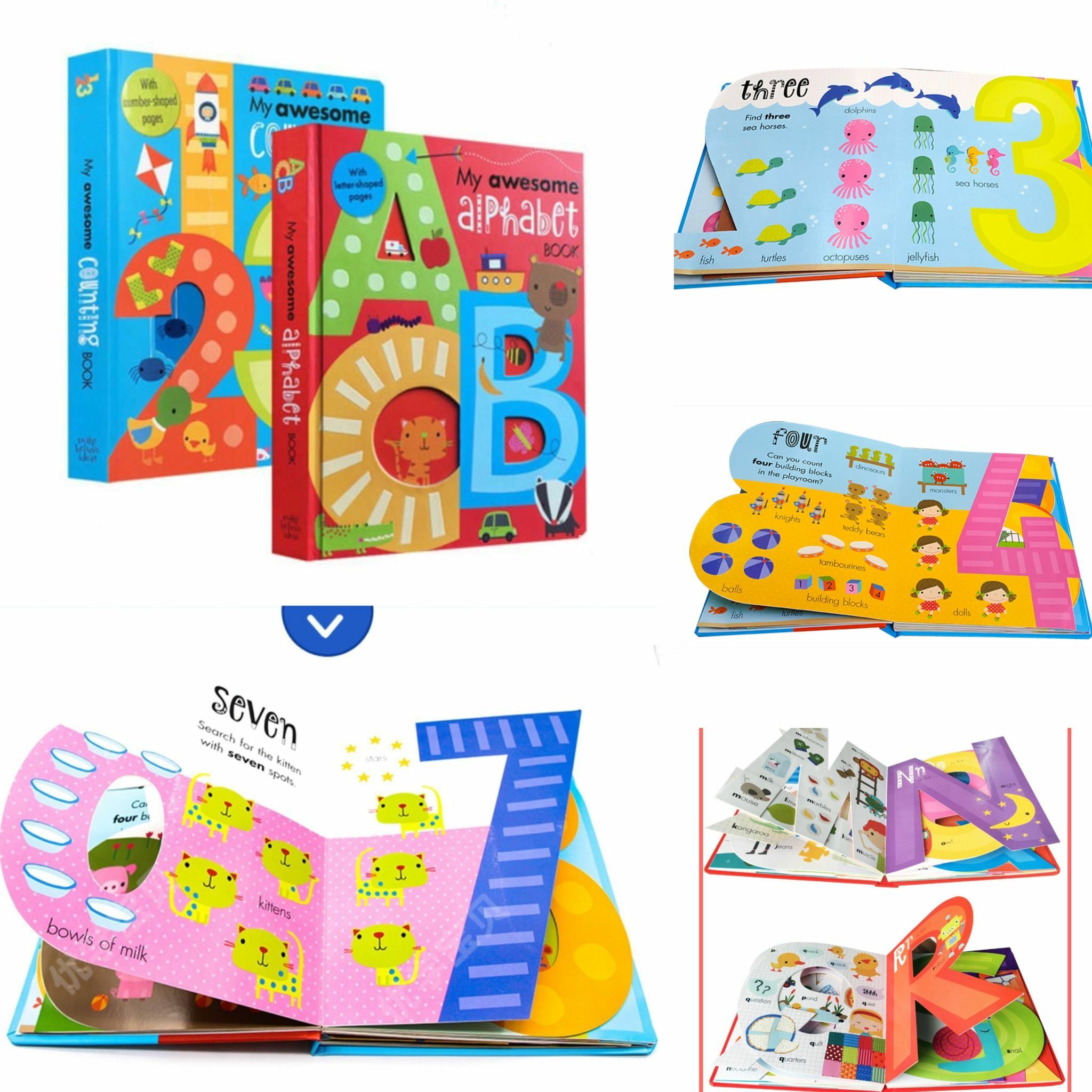 🔶兒童啟蒙 ABC+123立體學習書套裝NO.3249