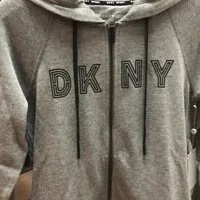 [S] DKNY HOODIE JACKET, GREY, DP0J8967-HGR (SD263)