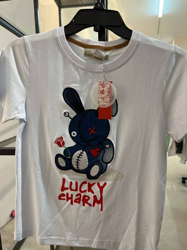 [S] LUCKY CHARM BKYS TSHIRT,WHITE/DENIM, T934B-WHITE/DENIM [FINAL SALE] (SLCM21)