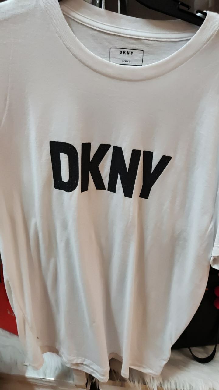 [S] DKNY CLEAN FRONT LOGO TEE,WHITE, M2113752-WHT (SD264)