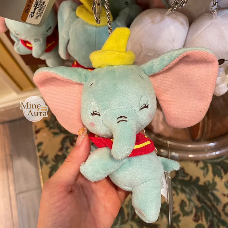 小飛象 Dumbo 笑臉 笑顏 笑咪咪 絨毛 鑰匙圈 吊飾 -香港迪士尼樂園