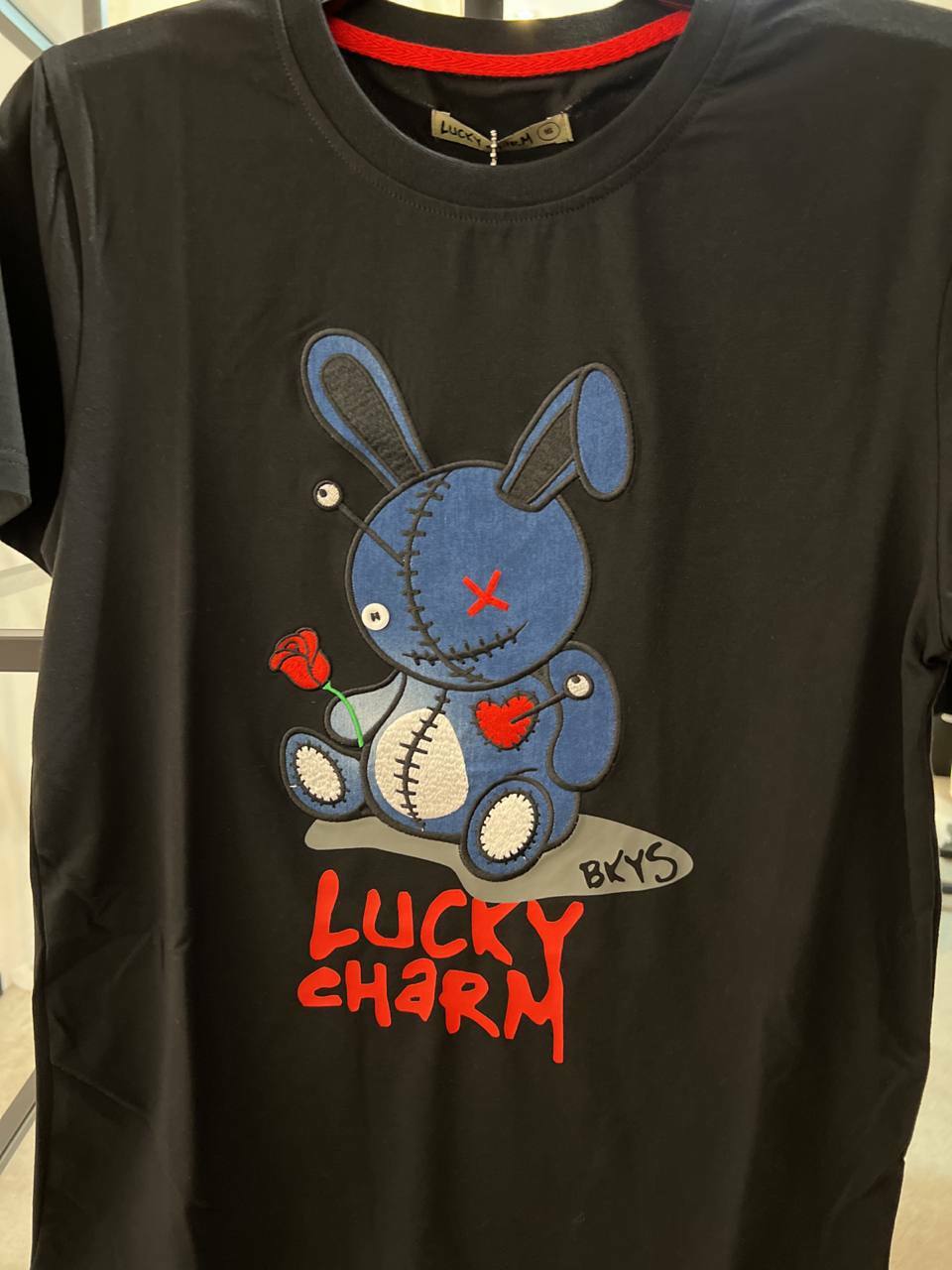 [S] LUCKY CHARM BKYS TSHIRT,BLACK/DENIM, T934B-BLACK DENIM [FINAL SALE] (SLCM29)