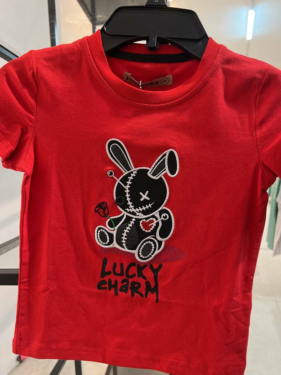 [S] LUCKY CHARM BLACK KEYS BOYS TEE,RED, T934T-RED [FINAL SALE] (SLCM34)