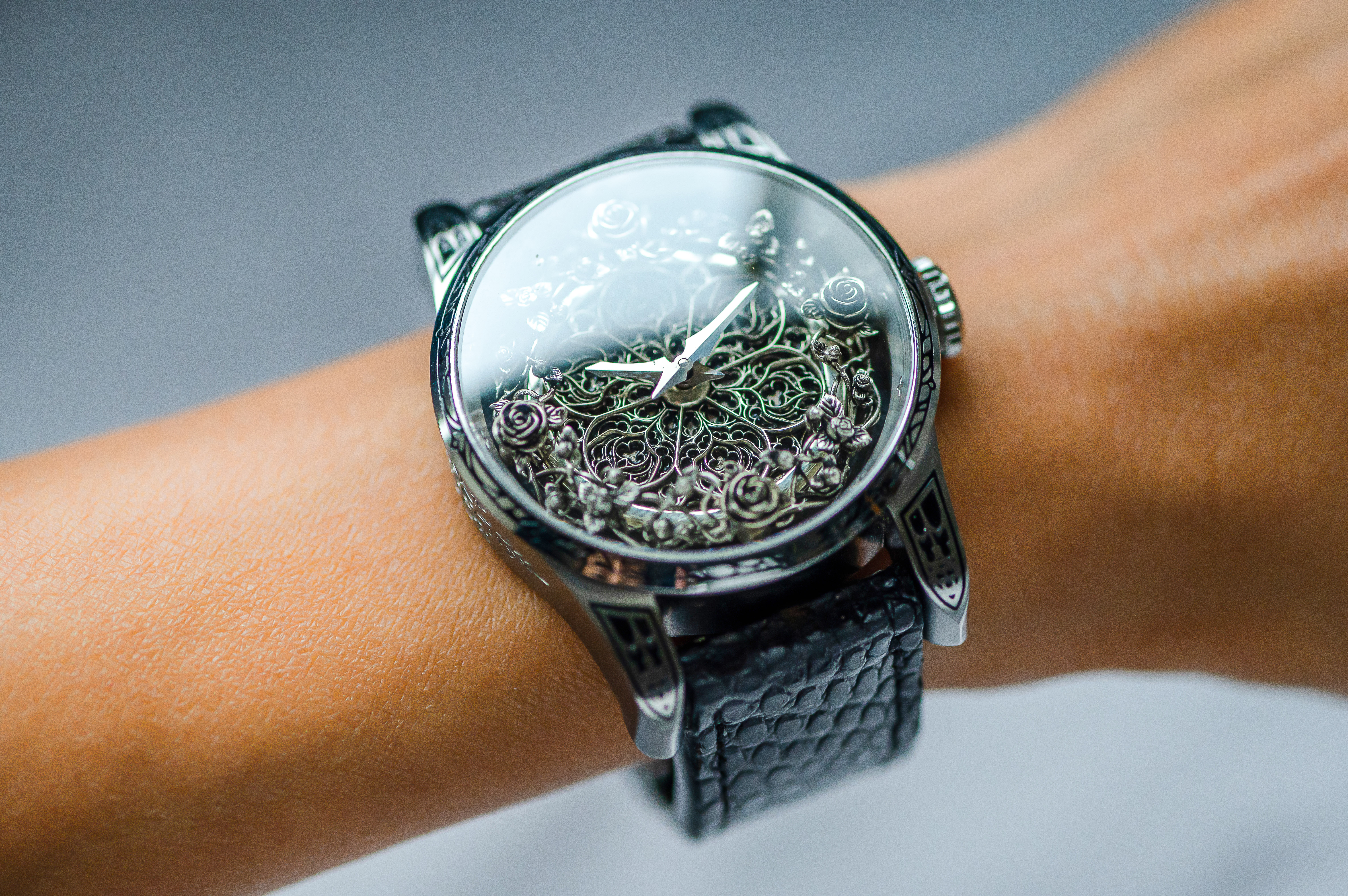 手工腕錶｜純銀款－哥德始源手錶【但丁神曲】人間煉獄篇－吟遊詩人的呢喃