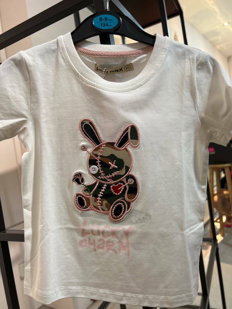 [S] LUCKY CHARM BLACK KEYS BOYS TEE,OFF WHITE, T934T-OFF WHITE, [FINAL SALE] (SLCM35)