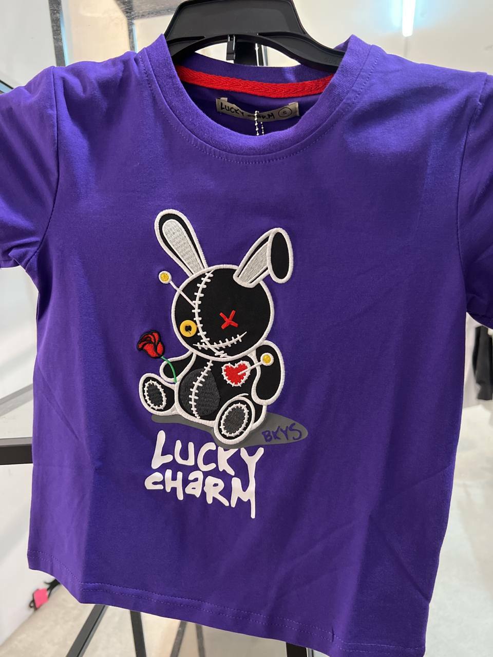 [S] LUCKY CHARM BLACK KEYS BOYS TEE,PURPLE, T934T-PURPLE [FINAL SALE] (SLCM37)