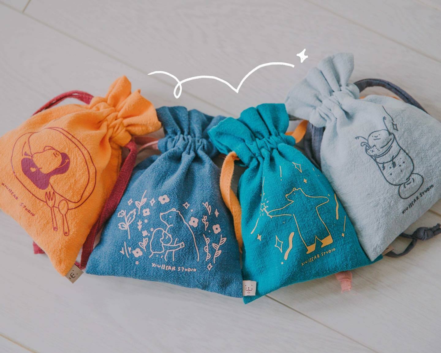 咻熊家 小花束口袋｜咻咻熊