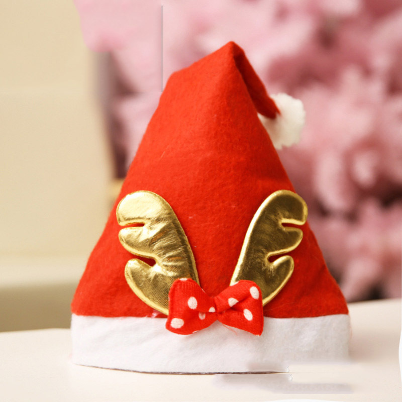 聖誕頭飾(聖誕帽式) 7.蝴蝶結金色鹿角帽(兒童) (聖誕飾品 聖誕帽 party飾品 聖誕禮物 聖誕眼鏡 裝扮派對)