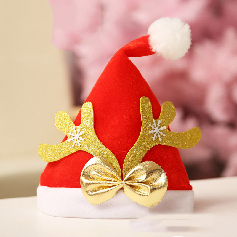 聖誕頭飾(聖誕帽式) 3.金色鹿角帽（兒童） (聖誕飾品 聖誕帽 party飾品 聖誕禮物 聖誕眼鏡 裝扮派對)