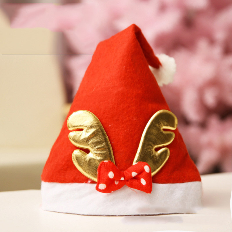 聖誕頭飾(聖誕帽式) 4.蝴蝶結金色鹿角帽(成人) (聖誕飾品 聖誕帽 party飾品 聖誕禮物 聖誕眼鏡 裝扮派對)