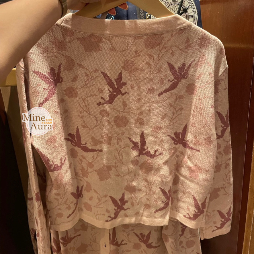 奇妙仙子 Tinker Bell 滿版圖案 針織毛線 短版 外套 小飛俠 彼得潘 Peter Pan -香港迪士尼樂園