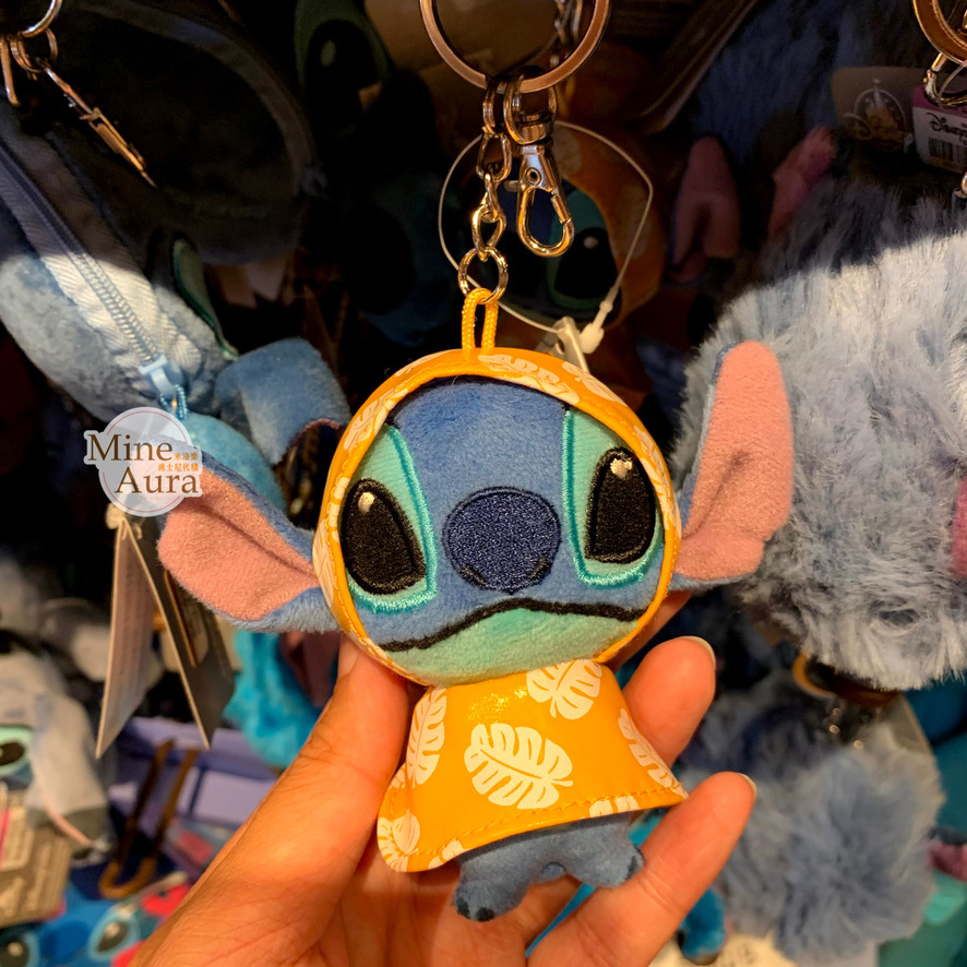 雨衣裝 史迪奇 Stitch 絨毛 鑰匙圈 吊飾 星際寶貝 Lilo & Stitch -香港迪士尼樂園