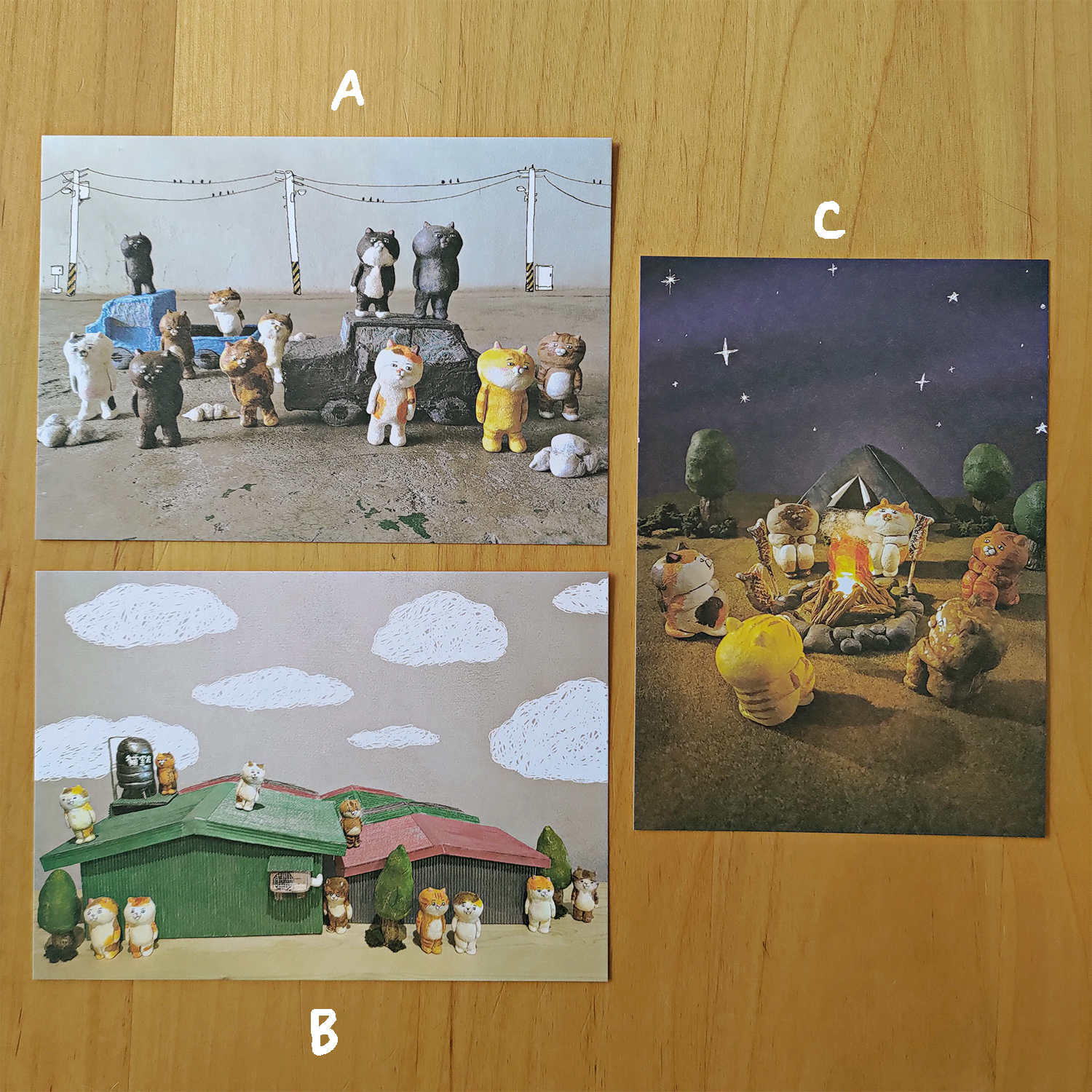 【ehcat貓室友】手作公仔明信片