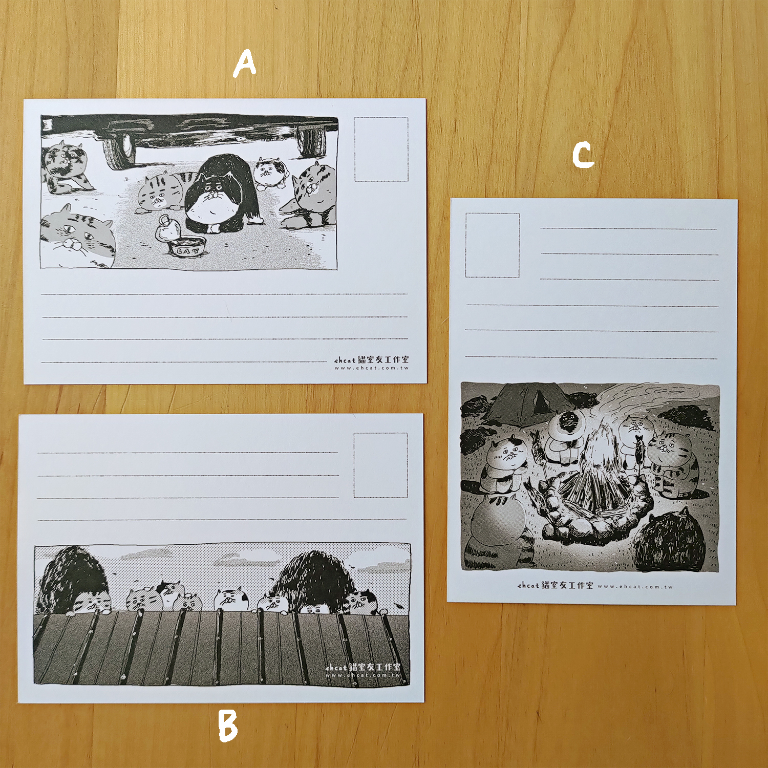 【ehcat貓室友】手作公仔明信片