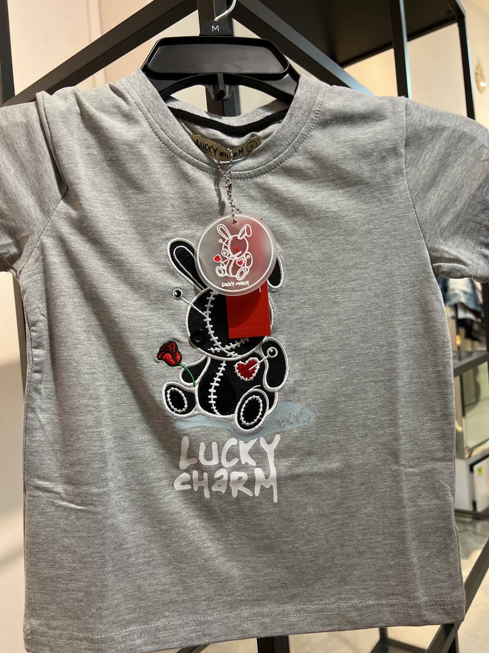 [S] LUCKY CHARM BLACK KEYS BOYS TEE,H.GREY, T934T-H.GREY, [FINAL SALE] (SLCM45)