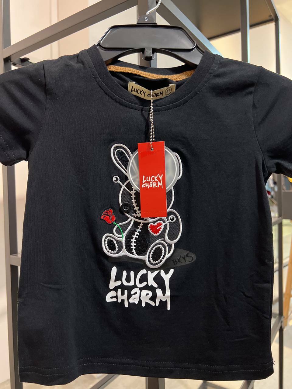 [S] LUCKY CHARM BLACK KEYS BOYS TEE,BLACK/WHITE, T934T-BLACK/WHITE [FINAL SALE] (SLCM47)