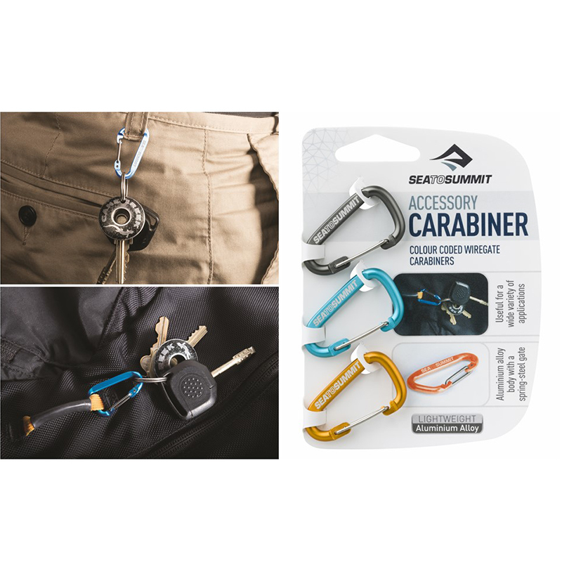 SEATOSUMMIT Carabiner set 鉤環3入 (D型鉤環) 輕量/隨身鑰匙圈 79STSAABINER3