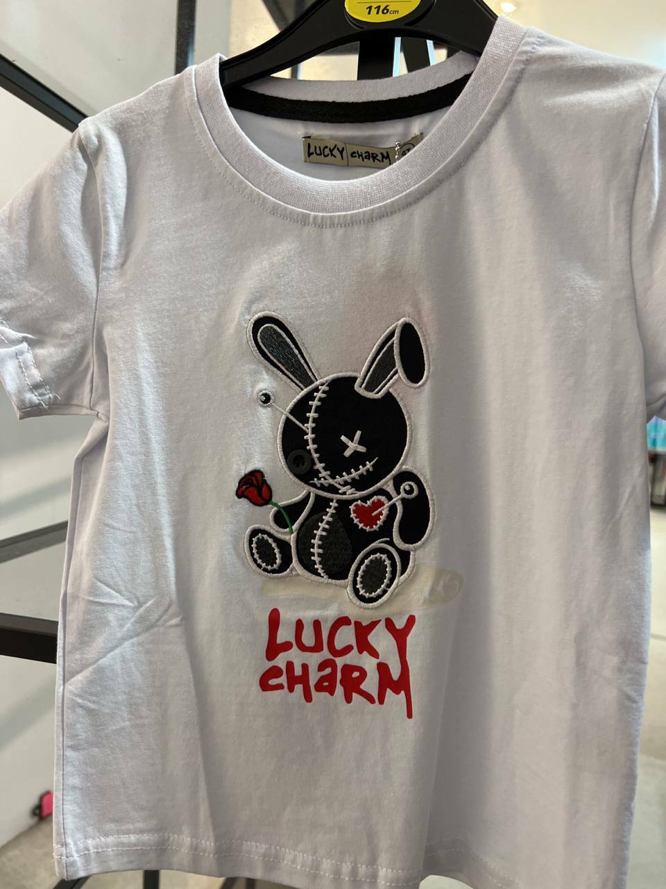 [S] LUCKY CHARM BLACK KEYS BOYS TEE,WHITE/BLACK, T934T-WHITE/BLACK, [FINAL SALE] (SLCM48)