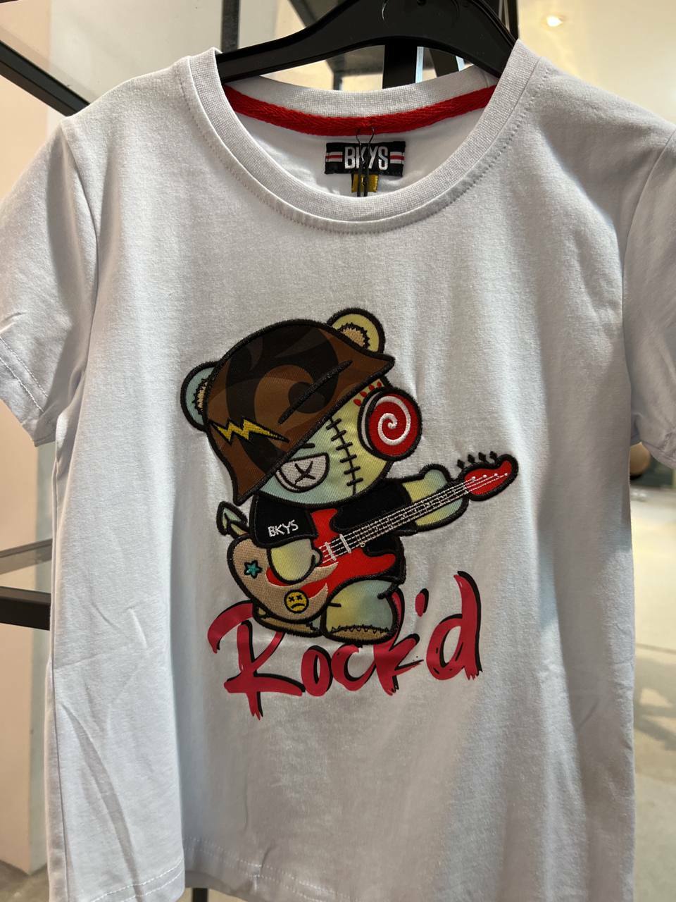 [S] LUCKY CHARM TODDLER ROCK TEE,WHITE, T379T-WHITE [FINAL SALE] (SLCM50)