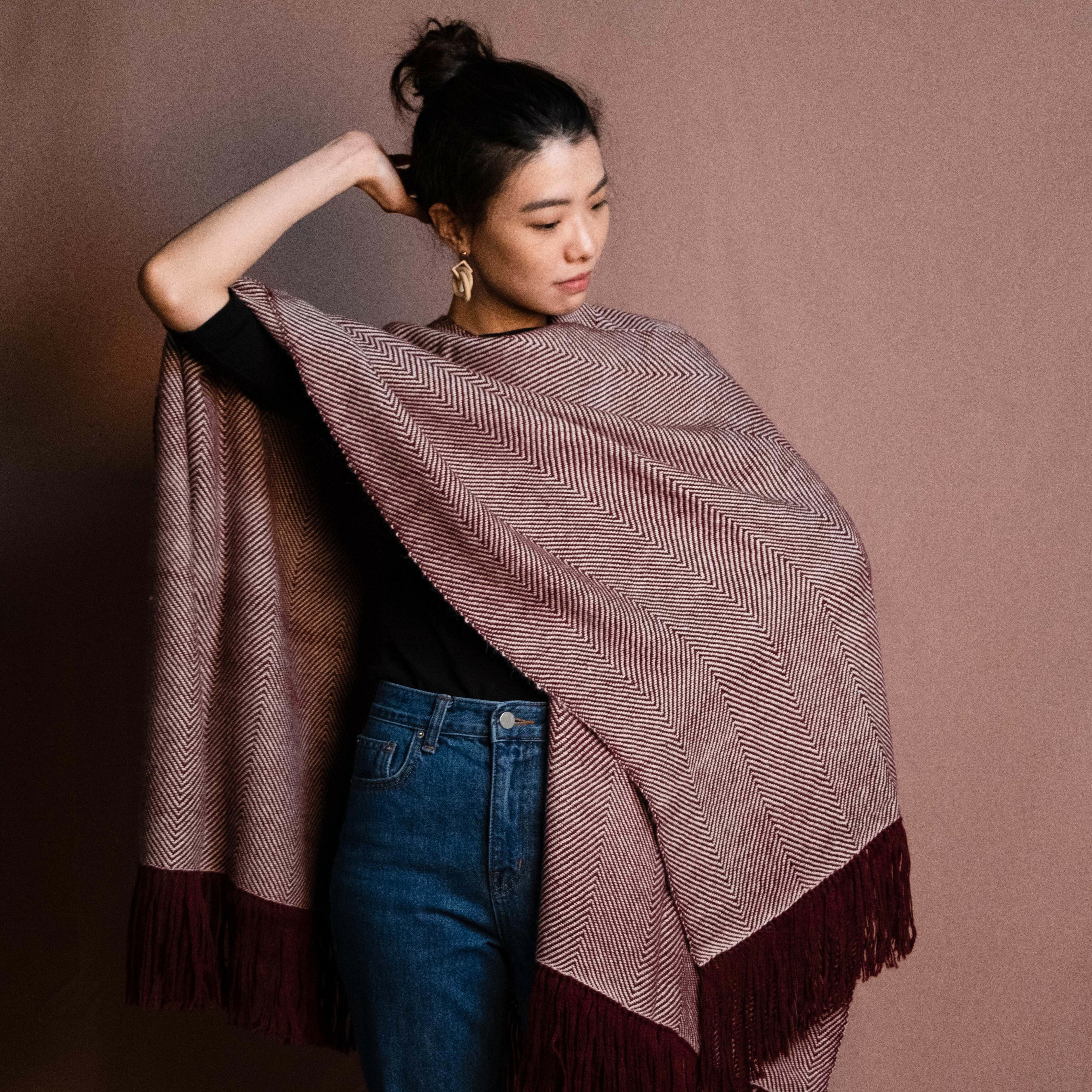 【限量】安地斯羊駝斗篷｜酒神｜秘魯