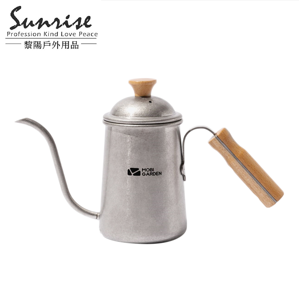 Mobi Garden 牧高笛 NX21666076 不鏽鋼長嘴手沖咖啡壺 好攜帶/登山露營/居家休閒 51CBZ666076