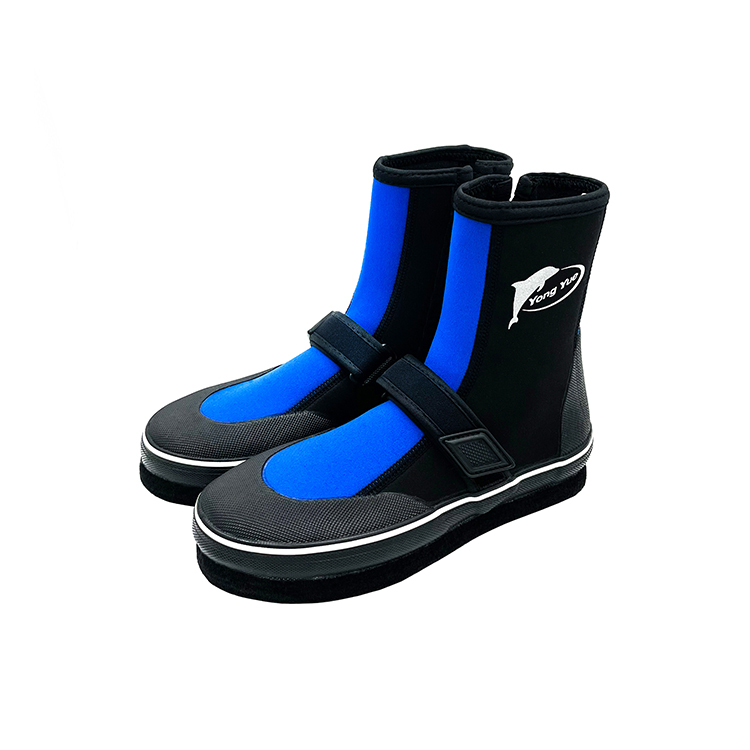 YONGYUE魔鬼氈支帶防滑鞋/黑藍色