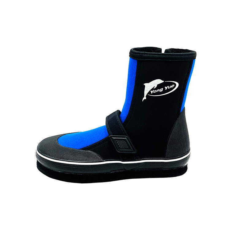 YONGYUE魔鬼氈支帶防滑鞋/黑藍色