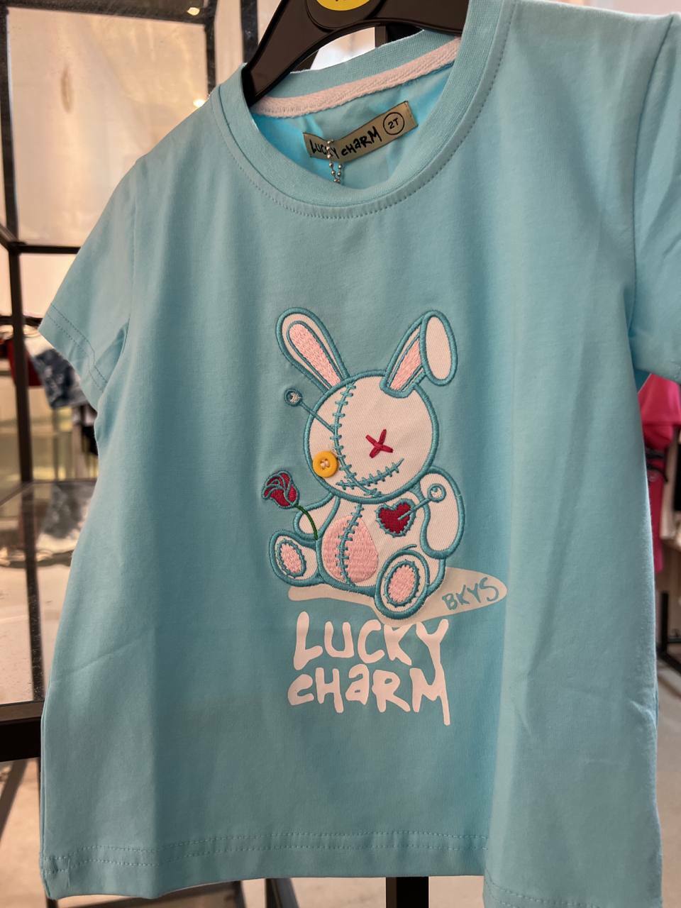 [S] LUCKY CHARM BLACK KEYS BOYS TEE,SKY BLUE, T934T-SKY BLUE (SLCM51)