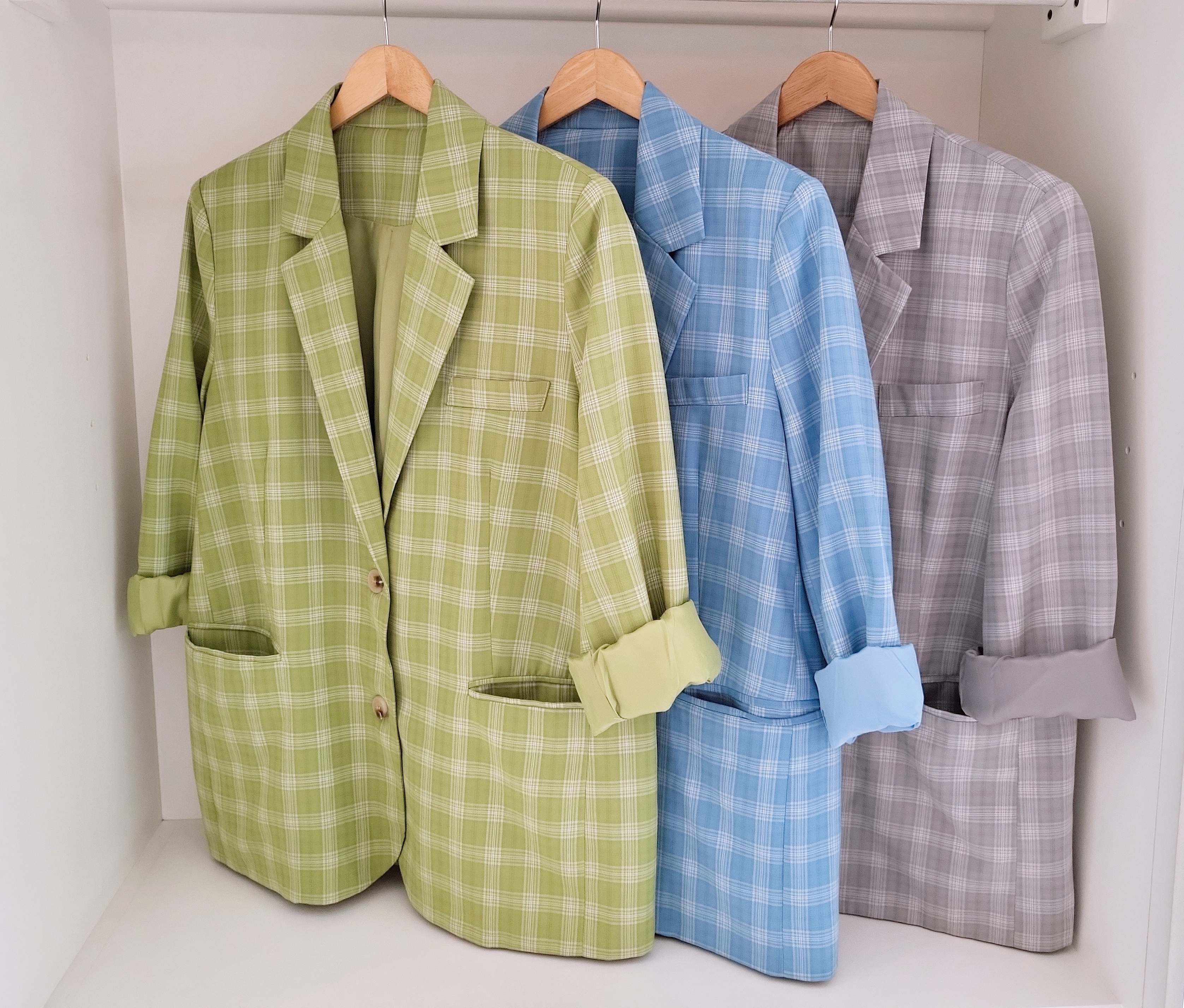 CHECKED OVERSIZE BLAZER