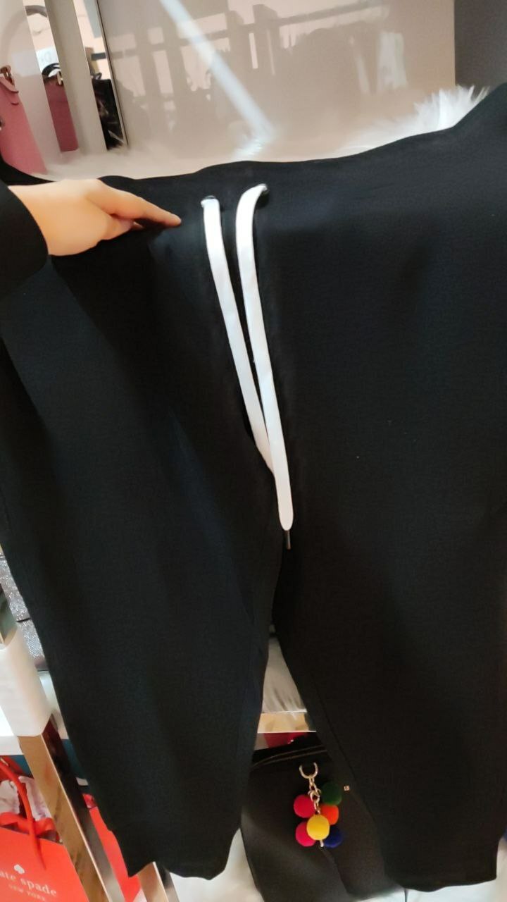 [S] DKNY TRACK LOGO JOGGER WITH RIB CUFF,BLACK, DP0P2576-BLK (SD268)