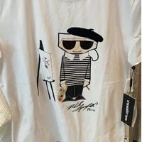 [S] KARL LAGERFELD PAINTING KARL TEE, WHITE, L0WH0032-WHT (SKL360)