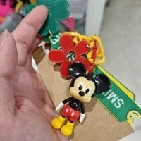 [S] LE.JUNEV MICKEY FLOWER BAG CHARM - RED, SLJV67 (SLJV67)